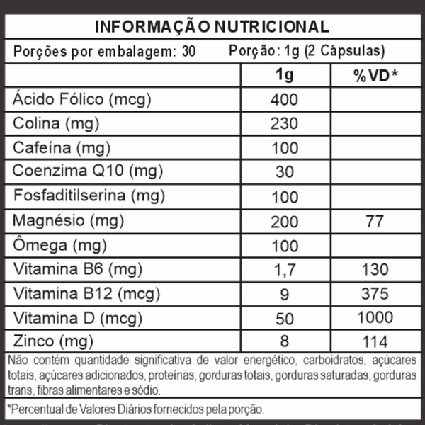 TxH - Suplemento alimentar Foco, Memória e concentração