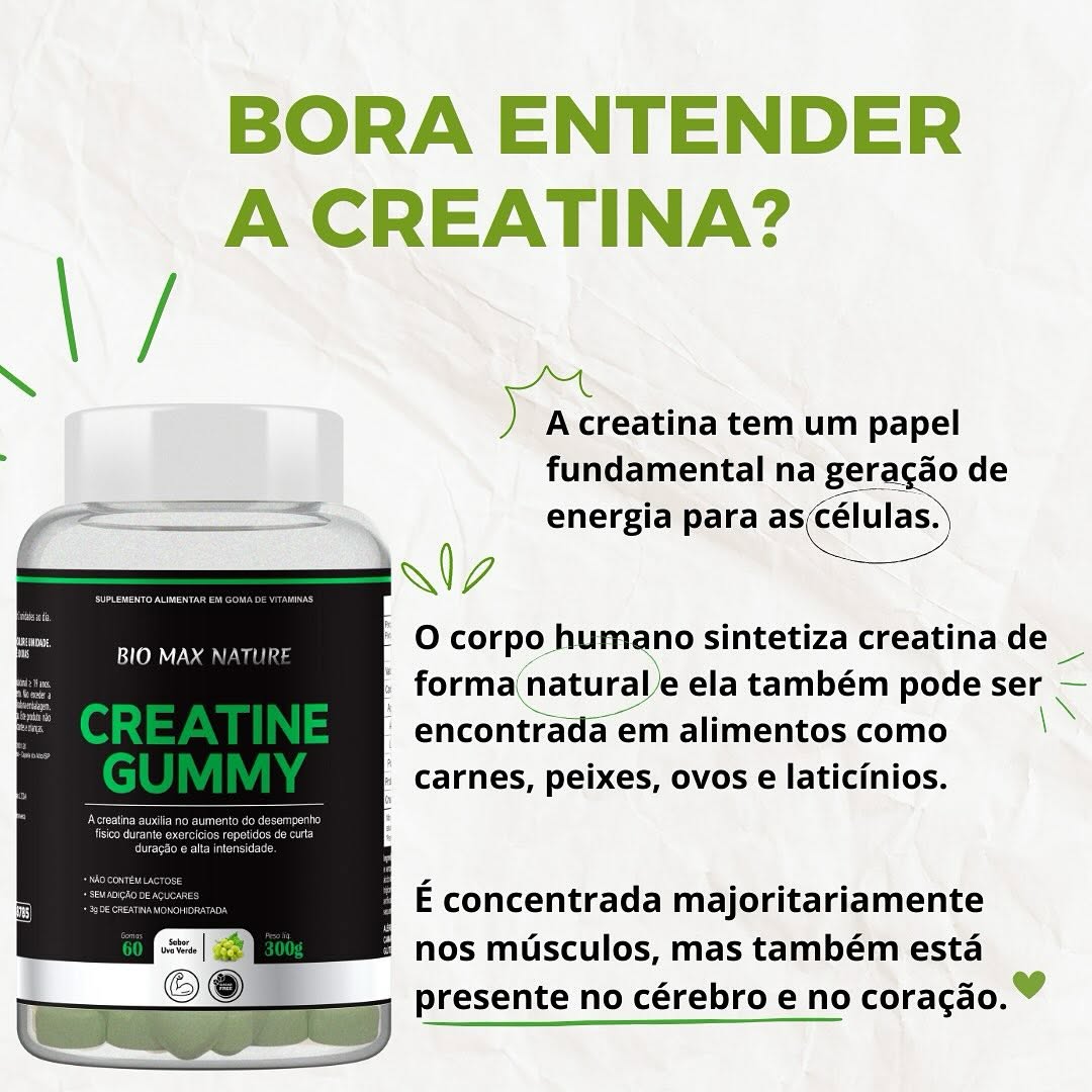Creatina monohidrata em Gummy – Uva Verde